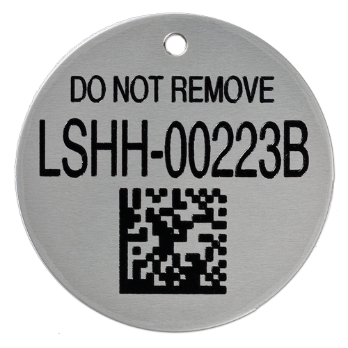 Steel valve tag